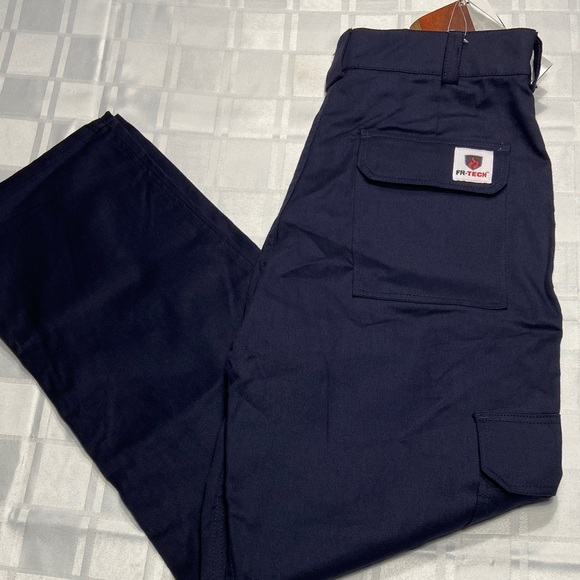 Brand New Men's Navy Blue Fire Resistant Cargo Pants - Picture 1 of 9